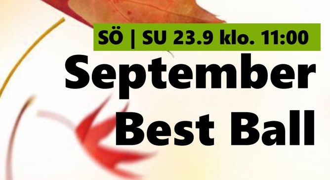 Du visar för närvarande September Best Ball