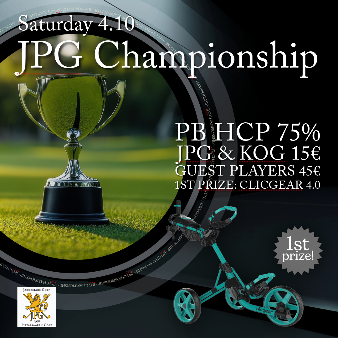 Du visar för närvarande JPG Championship (flyttad till lördagen 4.10)