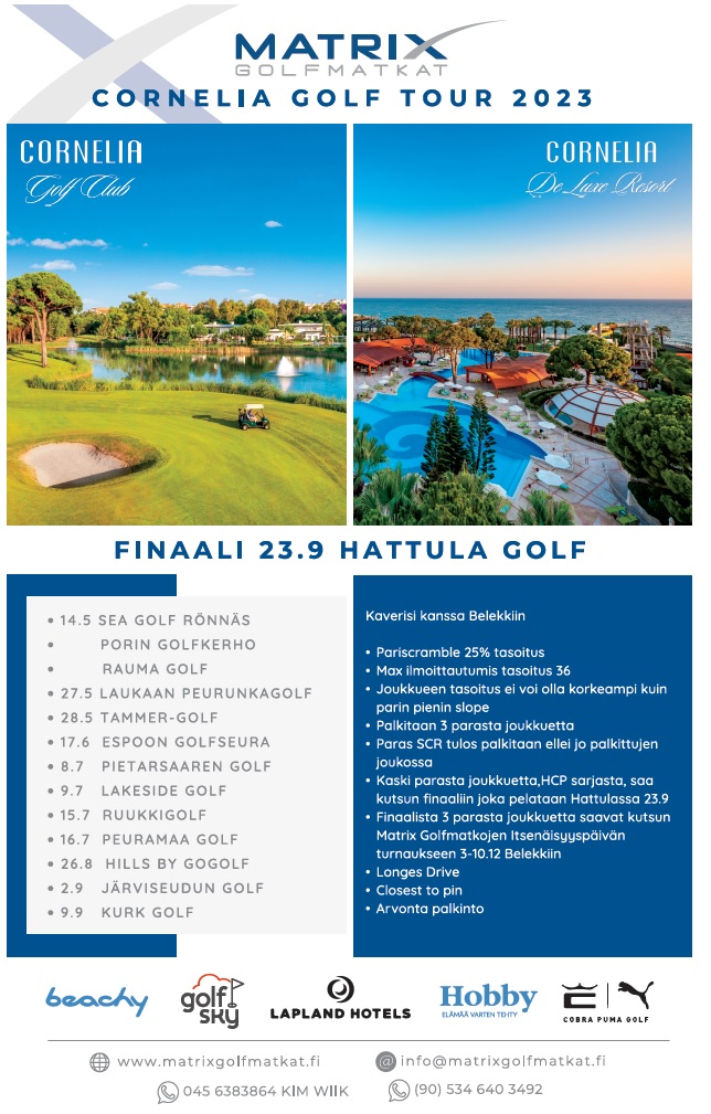 Du visar för närvarande Matrix & Cornelia Golf Tour 2023