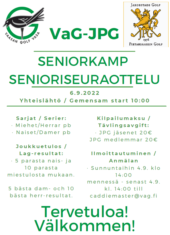 Du visar för närvarande VaG – JPG Seniorkamp i Vasa